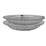 Crystal-Cristal Lead Crystal Footed Plates, Pr.