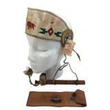 The Cherokees Souvenir Headdress and Pipe Set