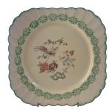Sebring Pottery Co. Square Earthenware Plate