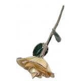 Silver-Dipped Lacquered Rose with Glitter Accents