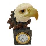 Eagle Head Resin Bust Clock with Japan Movement