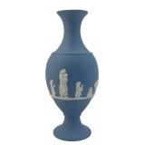 Wedgwood Blue Jasperware Pedestal Vase Small