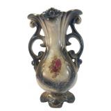 Iridescent Porcelain Double-Handled Floral Vase
