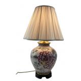 Hand-Painted Porcelain Ginger Jar Table Lamp