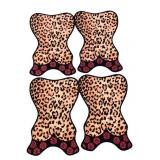 Leopard Print and Rose Motif Car Floor Mats