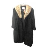 Evans Fur Persian Lamb Coat with Mink Collar