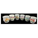 National Silver Company Porcelain Floral Cups, Pr.