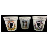 Enesco Moppets Porcelain Miniature Planter Set