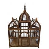 Architectural Dome Wood and Wire Birdcage
