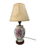 Hand-Painted Porcelain Floral Table Lamp