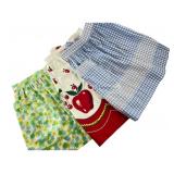 Set of 3 Vintage Cotton Half Aprons