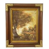Perez Signed Landscape Oil Painting on Canvas
