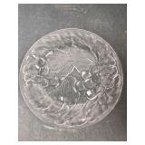 FIG Indonesia Pressed Glass Grape Motif Plates