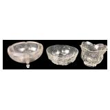 Assorted Pressed and Etched Glass Bowls