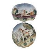 Moriyama Hand-Painted Porcelain Trinket Dishes