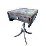 Duncan Phyfe Style Painted Drop-Leaf Side Table
