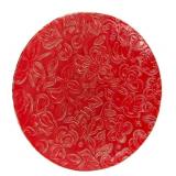 Arhaus Made in Italy Red Floral Earthenware Plate