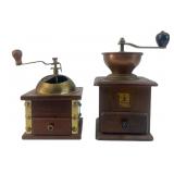 Tr¶sser and Unmarked Wood Coffee Grinders
