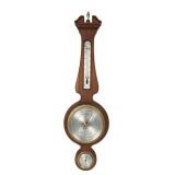 Airguide Mahogany Finish Banjo Barometer