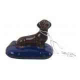 Wade Ceramics Dachshund on Pillow Figurine Small