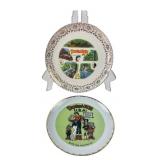 Dogpatch U.S.A. Souvenir Porcelain Plates, Pr.