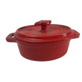 Enameled Cast Iron Mini Oval Dutch Oven