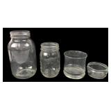 Assorted Clear Glass Jars and Vessels