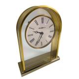Howard Miller Brass and Glass Arch Mantel Clock