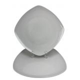 Royal Norfolk Square White Porcelain Plates, Pr.