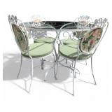 MCM Wrought Iron Patio Dining Set
