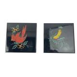 Norcraft Incorporated Bird Motif Wall Tiles, Pr.