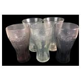 Coca-Cola Assorted Pressed Glass Tumblers