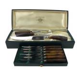 Crown Crest Sheffield Stainless Steel Carving Set