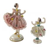 MZ Dresden Porcelain Lace Ballerina Figurines
