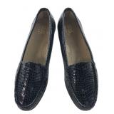 SAS Tripad Comfort Black Croc-Embossed Loafers