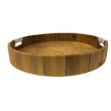 Broyhill Decorative Wooden Tray, 15" Dia.
