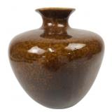 At Home Brown Mottled Glaze Stoneware Vase