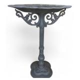 Cast Iron Pedestal Bird Bath with Scrollwork