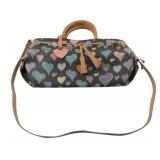 Dooney & Bourke Heart Print Canvas Satchel