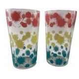 VTG Mid-Century Modern Starburst Drinking Glasses