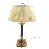 Neoclassical Style Brass and Painted Metal Table L