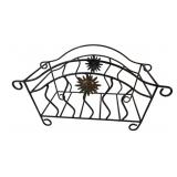 Wrought Iron Sun Motif Magazine Rack