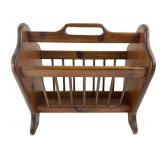 Stained Pine Magazine Rack, 16 x 16"