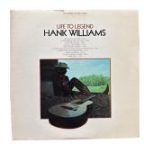 Hank Williams - Life To Legend - Vinyl Record - VG
