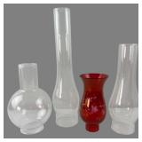 Assorted Glass Hurricane Lamp Chimneys