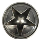 Brushed Metal Star Motif Covered Ashtray