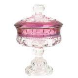 Fenton In the Style of Ruby Cased Glass Compote