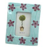 Hand-Painted Floral Ceramic Picture Frame