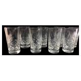 Set of Eight Cut Crystal Highball Glasses