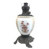 Fostoria GWTW Style Hand-Painted Oil Lamp